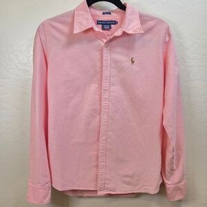 Ralph Lauren Light Pink Slim Fit 10 Button-Down Shirt
